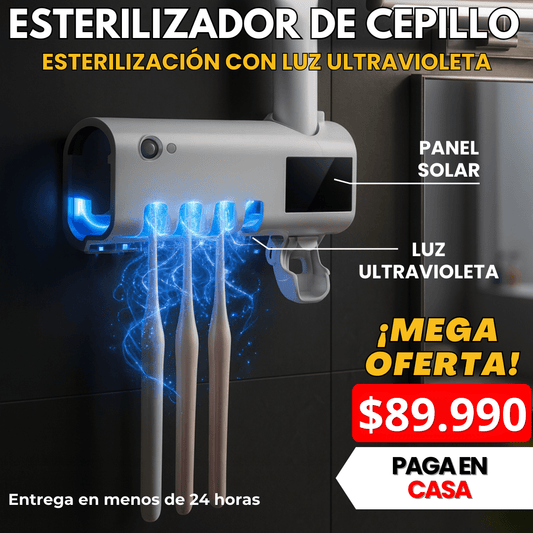 Porta cepillo solar esterilizador