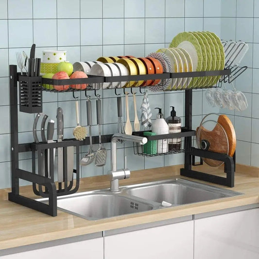 OrdenaPro Escurridor y Organizador de Platos 85 CM en Acero Inoxidable - [PROMOCIÓN DISPONIBLE SOLO HOY]