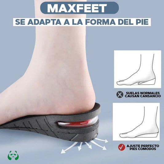 MaxFeet Plantillas de Altura Ajustables 3 Niveles (3CM-5CM-7CM) - [PROMOCIÓN DISPONIBLE SOLO HOY]